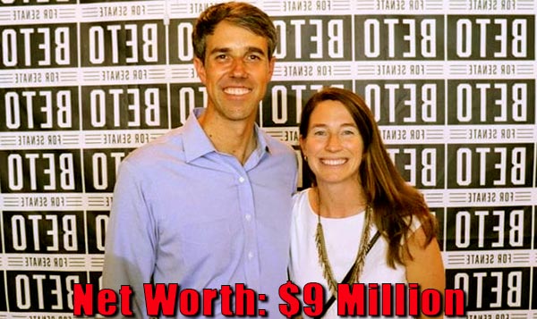 Image of Amy Hoover Sanders husband Beto O Rourke net worth is $1.9 million