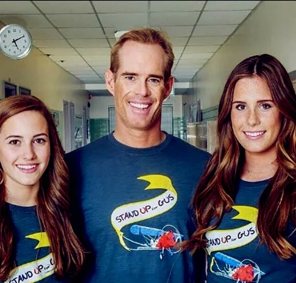 Image of Ann Archambault Buck husband Joe Buck with their daughters Natalie Buck and Trudy Buck