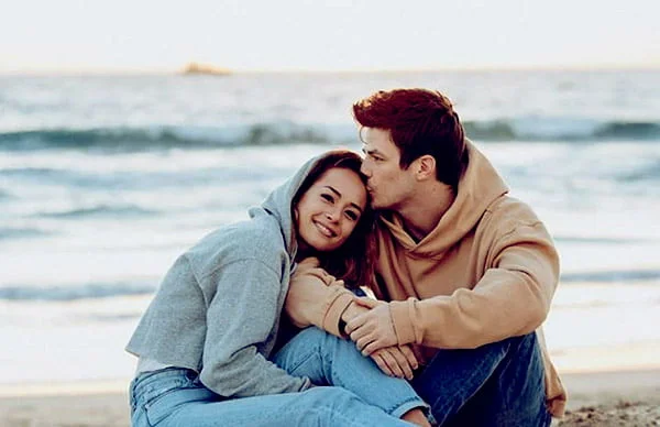 Image of Caption: Andrea Thoma with her husband Grant Gustin
