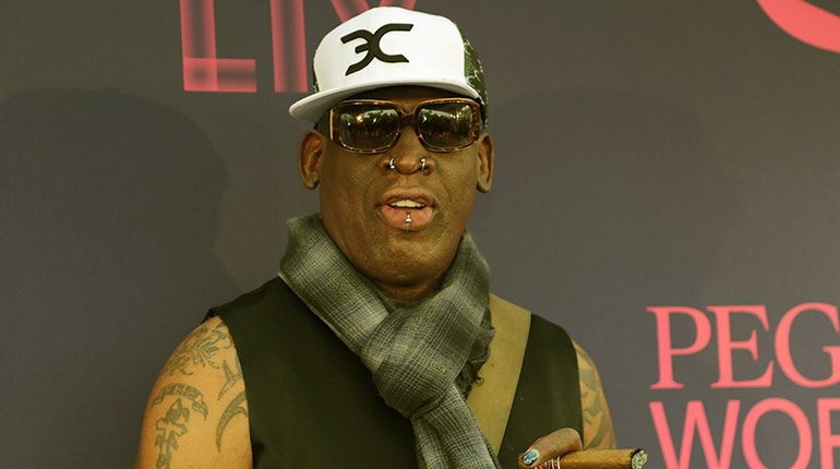 Image of Dennis Rodman Spouse. Is he gay