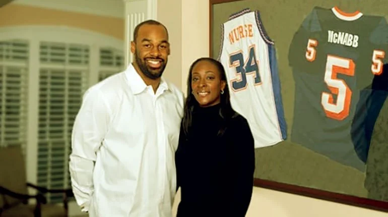 Image of Raquel Nurse (Donovan McNabb’s wife) and their children.