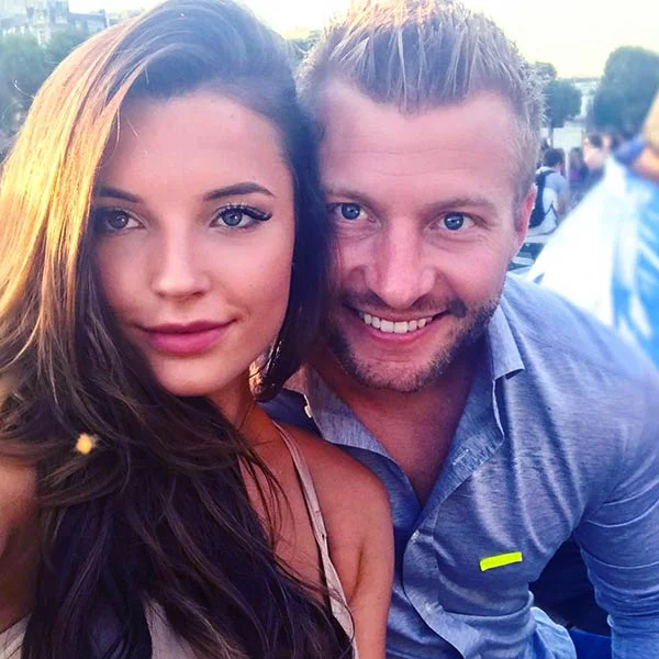 Image of Veronika Khomyn with her boyfriend Sean McVay