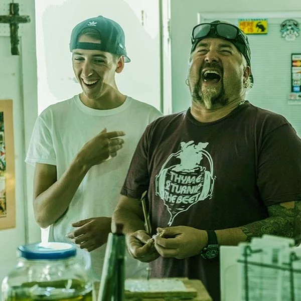 Image of Lori husband Guy with his first son Hunter Fieri