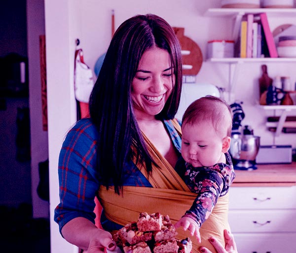 Image of Molly Yeh with her daughter Bernadette Rosemary Yeh Hagen